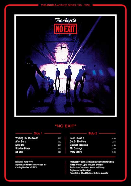 The Angels - Collectors Poster Pack - No Exit Album