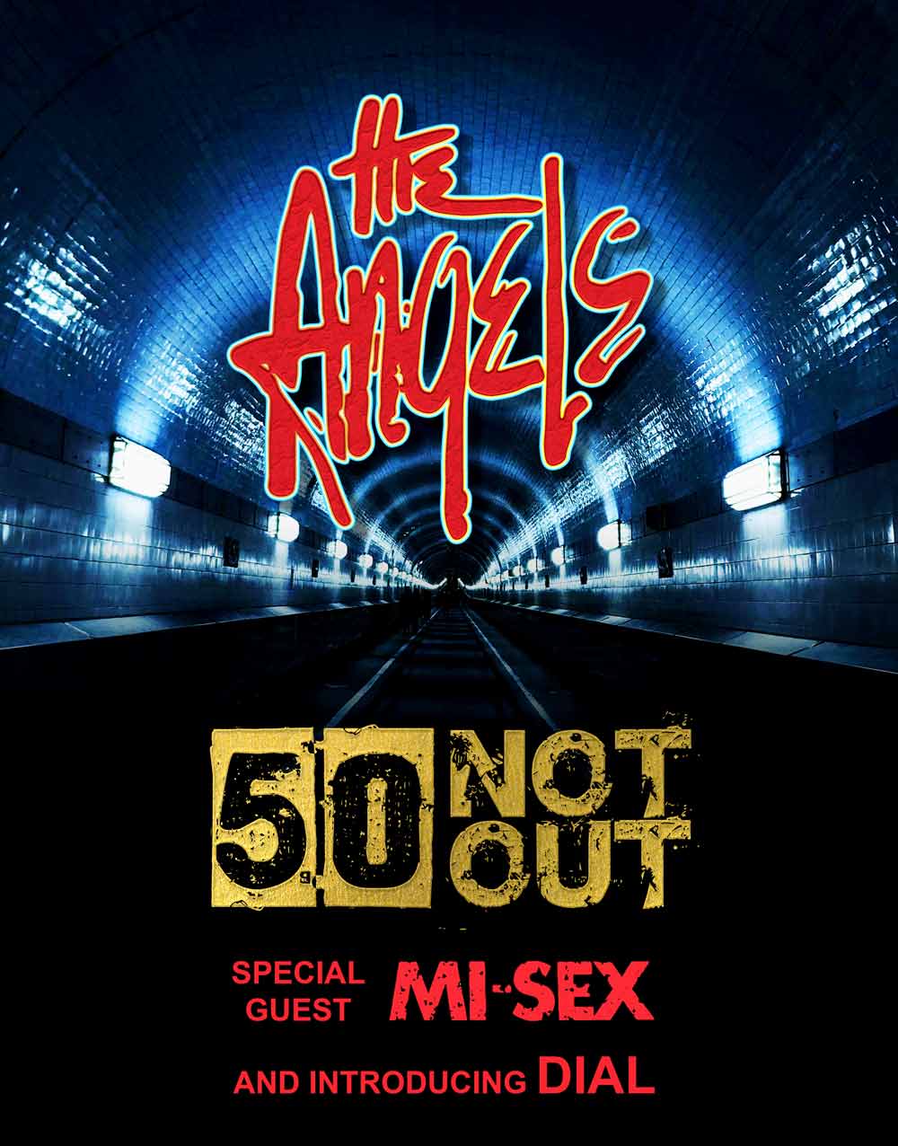 The Angels - 50 Not Out Tour - Promotional Poster - No Dates