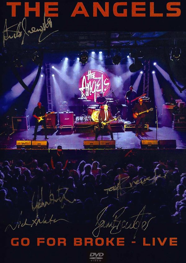 The Angels - Go For Broke - Live - DVD - Front Cover - Signed The Angels - Go For Broke - Live - DVD - Front Cover - Signed